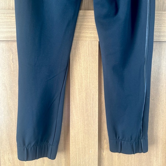 Spanx Black Faux Leather Striped Pull On Jogger Pants size XL - Picture 7 of 14